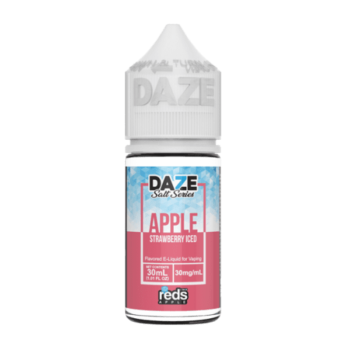 Apple and strawberry flavored e-liquid in 30mg from the reds collection, made by 7 daze