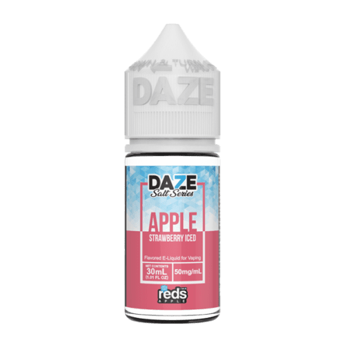 Apple and strawberry flavored e-liquid in 50mg from the reds collection, made by 7 daze