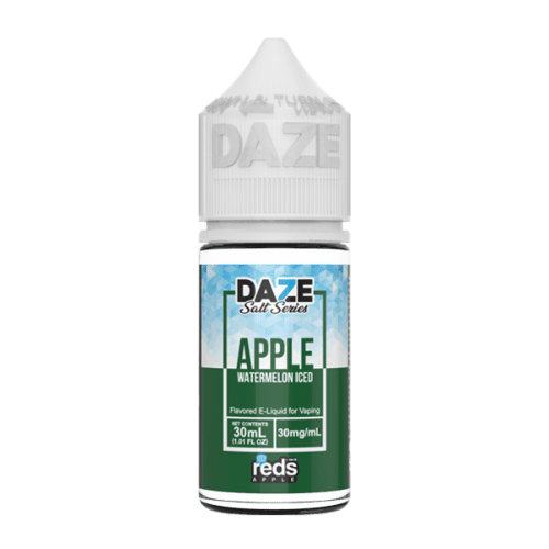 Apple and watermelon flavored e-liquid in 30mg from the reds collection, made by 7 daze