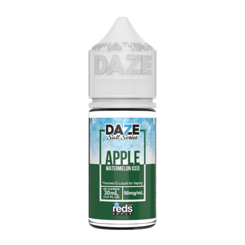 Apple and watermelon flavored e-liquid in 50mg from the reds collection, made by 7 daze