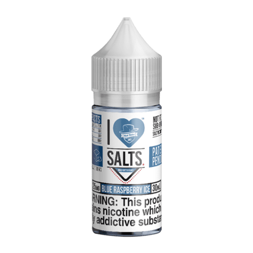 Blue Raspberry Ice flavored nicotine salts in 25mg, an I Love Salts Eliquid