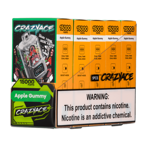 Apple Gummy - CrazyAce B15000 Vape 5 Pack