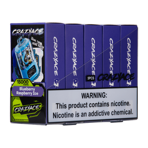 Blueberry Raspberry Ice B1500 Crazy Aces Disposables 5-Pack