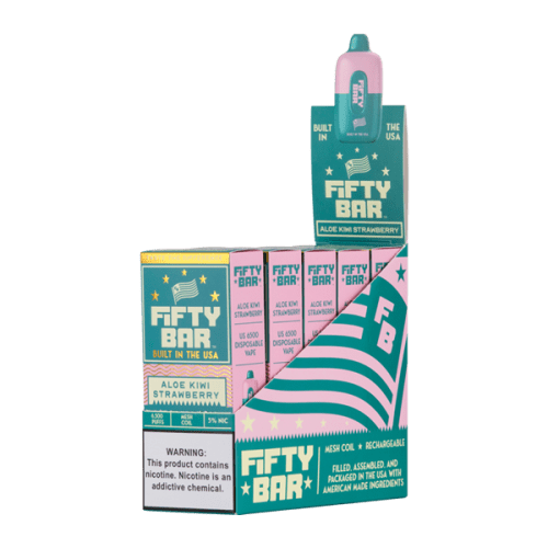 Aloe Kiwi Strawberry Fifty Bar Vape 5-Pack