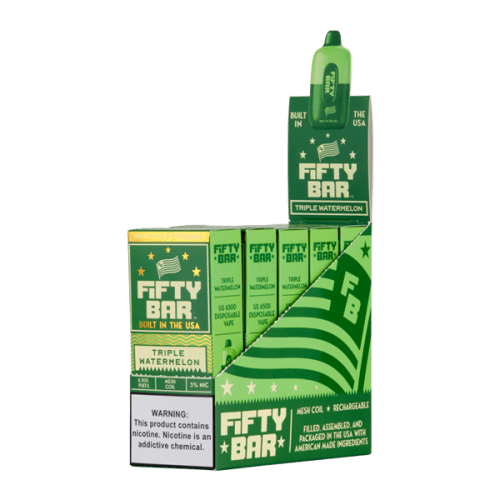 Triple Watermelon Fifty Bar Vape 5-Pack