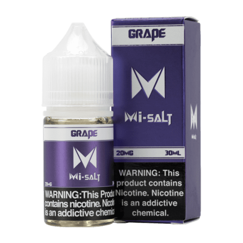 Grape Mi-Salt is a fruity flavored vape juice, blended with nicotine salts