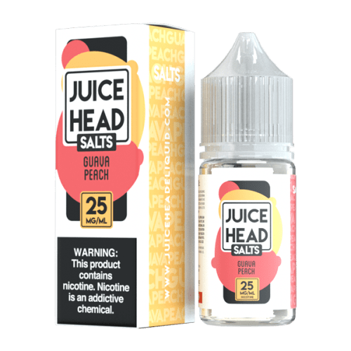 A best-selling fruity pod juice, Guava Peach by Juice Head is available in 25mg & 50mg