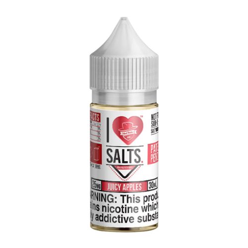 Sweet red apple flavored nicotine salts in 25mg, Juicy Apples is an I Love Salts Eliquid