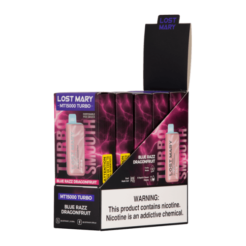 Blue Razz Dragonfruit Lost Mary Mt15000 Turbo Disposable 5 Pack