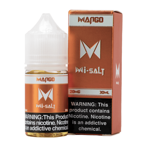 Mango Mi-Salt is a fruity flavored vape juice, blended with nicotine salts