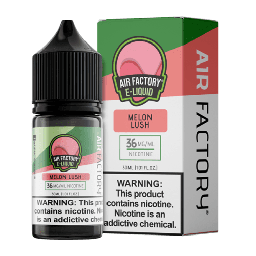 A 30ml vape juice with nicotine salts in 20mg & 40mg, Melon Lush by Air Factory