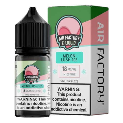 Melon Lush Ice is a iced sweet & savory flavored vape juice from Air Factory, blended with nicotine salts