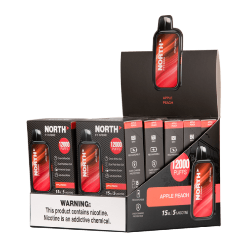 Apple Peach North FT12000 Vape 10 Pack