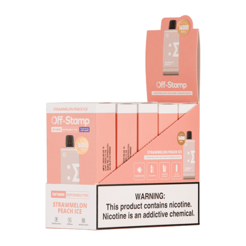 Strawmelon Peach Ice OFF STAMP SW16000 Disposable Vape 5 Pack