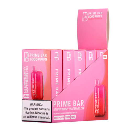 Watermelon Strawberry Prime Bar Vape 5-Pack