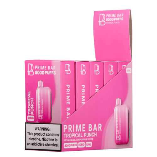 Tropical Punch Prime Bar 8000 Vape 5pk