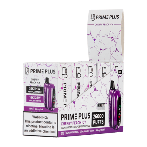 Cherry Peach Icy PRIME PLUS 26000 5 Pack