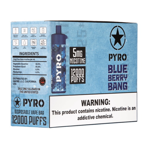 Blueberry Bang Pyro Disposable Vape 10-Pack