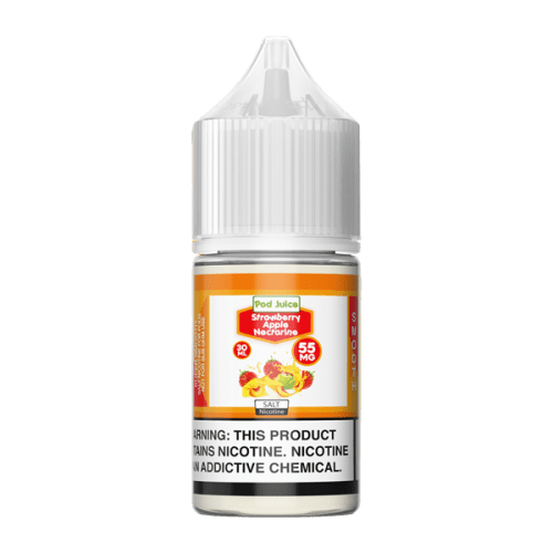 Shop for Strawberry Apple Nectarine flavored vape juice made by Pod Juice available in multiple nicotine levels