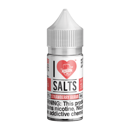 Guava, Strawberry, and Kiwi flavored nicotine salts in 25mg, Strawberry Guava is an I Love Salts Eliquid