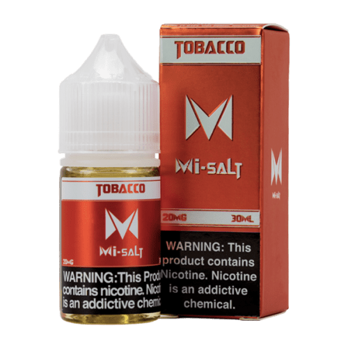 Tobacco Mi-Salt is a bold tobacco flavored vape juice, blended with nicotine salts