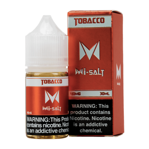 A 30ml vape juice with nicotine in 20mg & 40mg, Tobacco Mi-Salts by Mi-One Brands