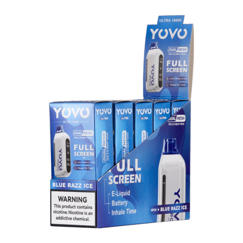 Blue Razz Ice YOVO Ultra 18000 5-Pack