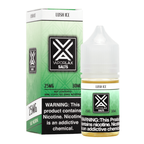 A best selling savory flavored vape juice, Lush Ice by VaporLax Salts made in 25mg & 50mg